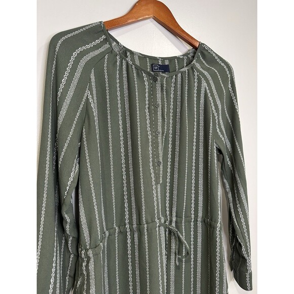 Gap Dress Women Size Small Green Long Sleeve Cinch Waist Dress Classic Career - Picture 3 of 5